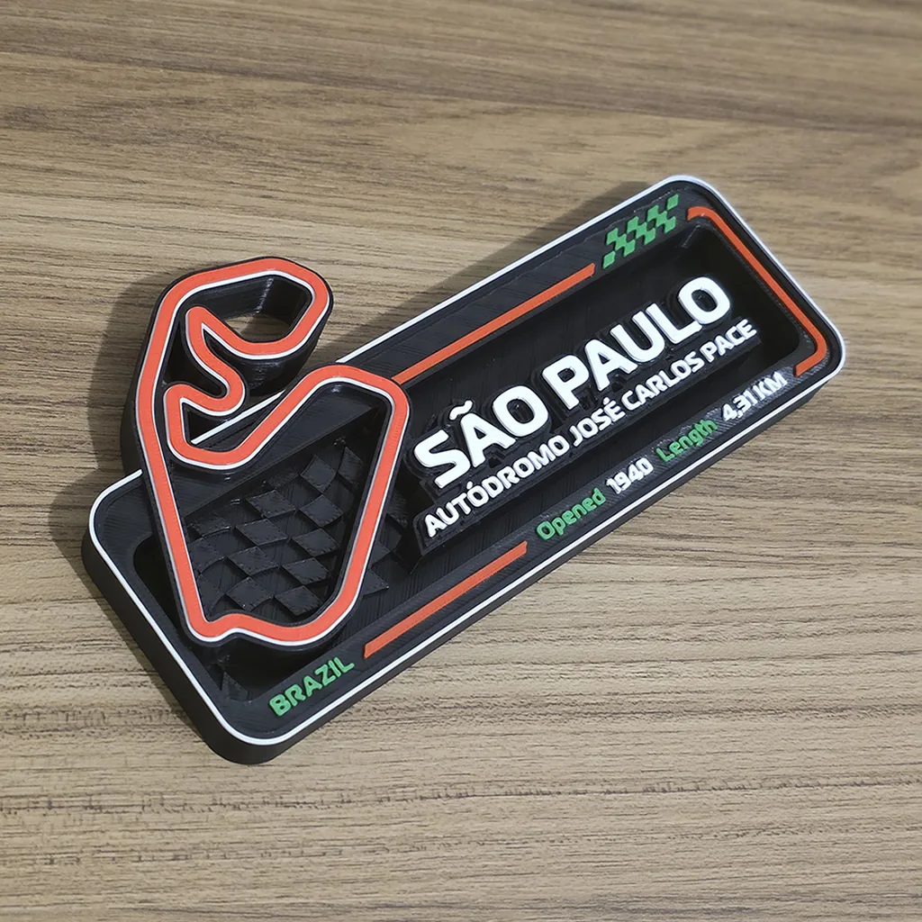 Placa Decorativa 3D - Autódromos